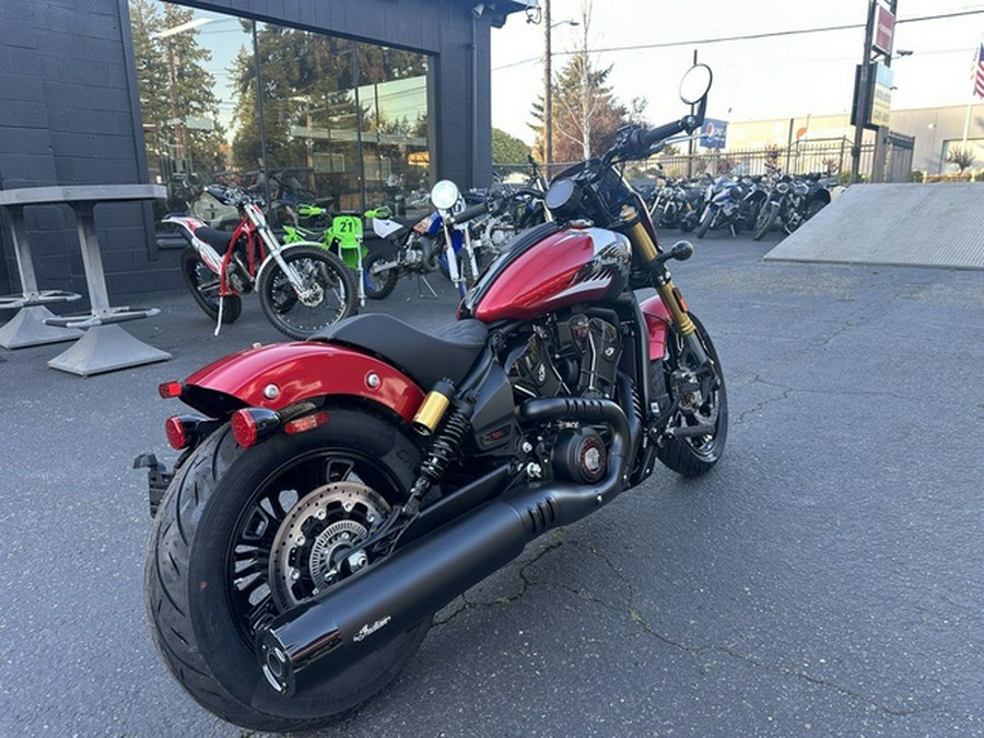 2025 Indian 101 Scout Sunset Red Metallic With Graphics