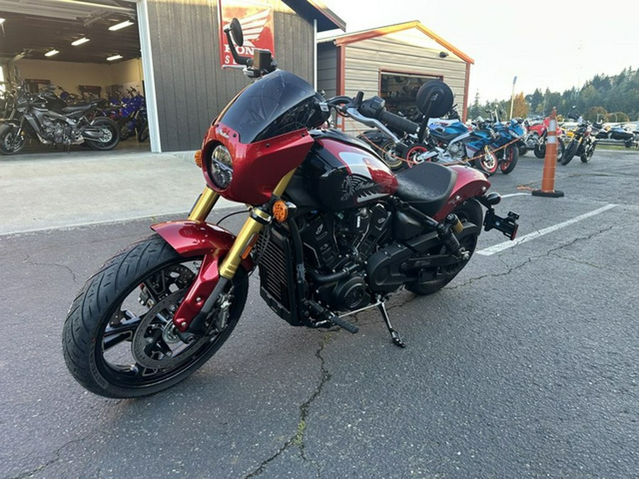 2025 Indian 101 Scout Sunset Red Metallic With Graphics