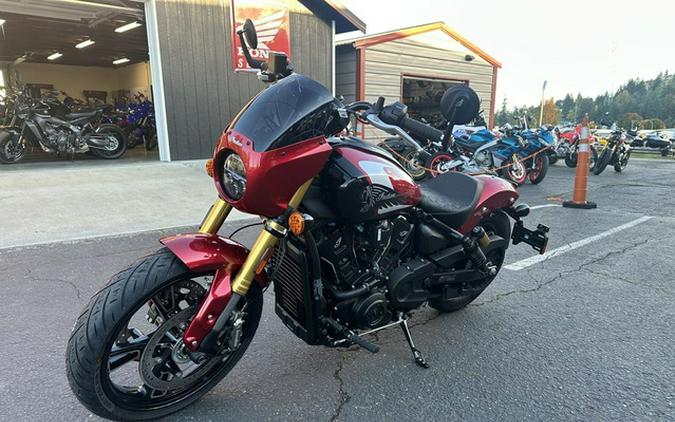 2025 Indian 101 Scout Sunset Red Metallic With Graphics