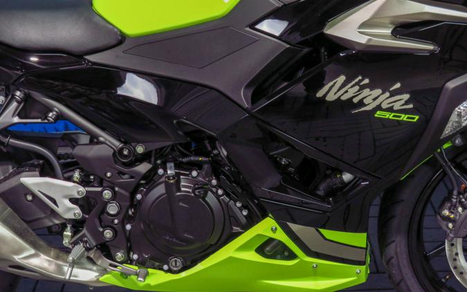 2026 Kawasaki Ninja 500 ABS Metallic Yellowish GreenEbony