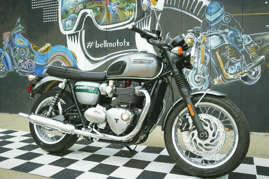 2022 Triumph Bonneville T120 Gold Line Silver Ice / Competition Green