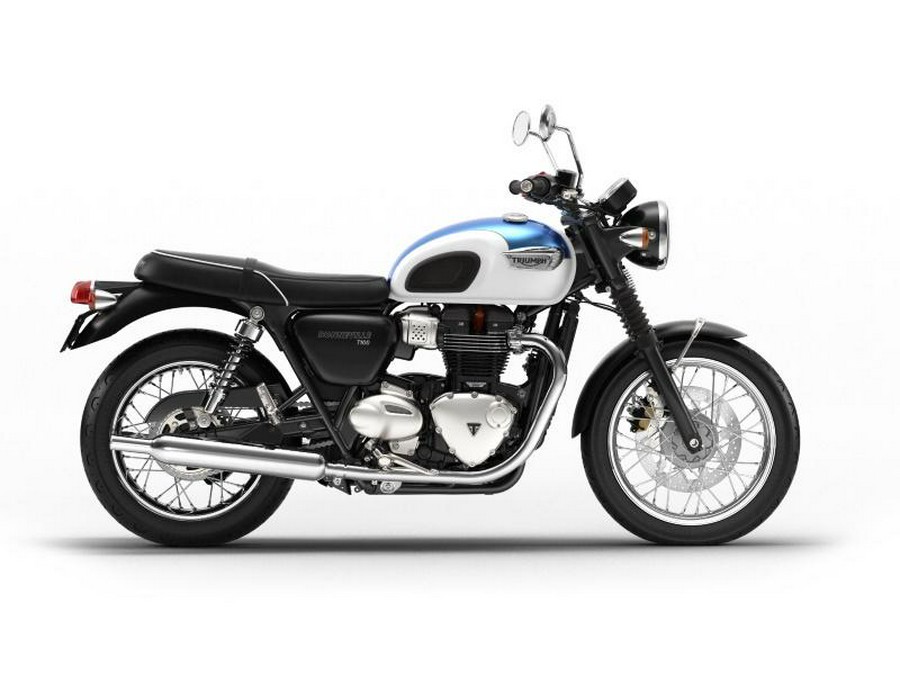 2020 Triumph Bonneville T100 Fusion White and Aegean Blue