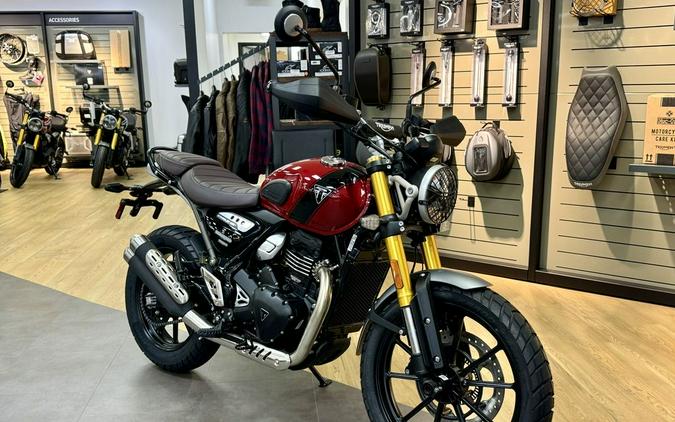 2024 Triumph Scrambler 400 X Carnival Red / Phantom Black