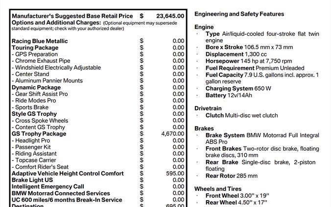 2026 BMW R1300GSA