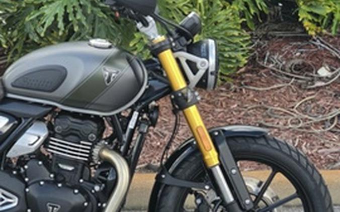 2027 TRIUMPH Scrambler 400 X Matte PewterGrey/Matte Khaki Green
