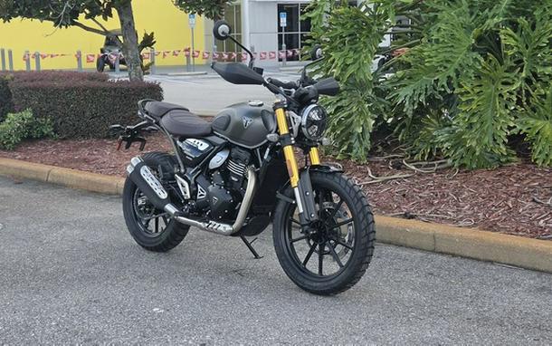 2027 TRIUMPH Scrambler 400 X Matte PewterGrey/Matte Khaki Green