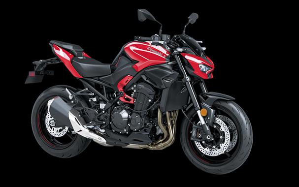 2027 Kawasaki Z900 ABS Candy Persimmon Red/Metallic Carbon Gray