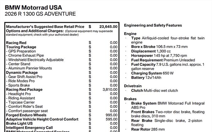 2026 BMW R1300GSA
