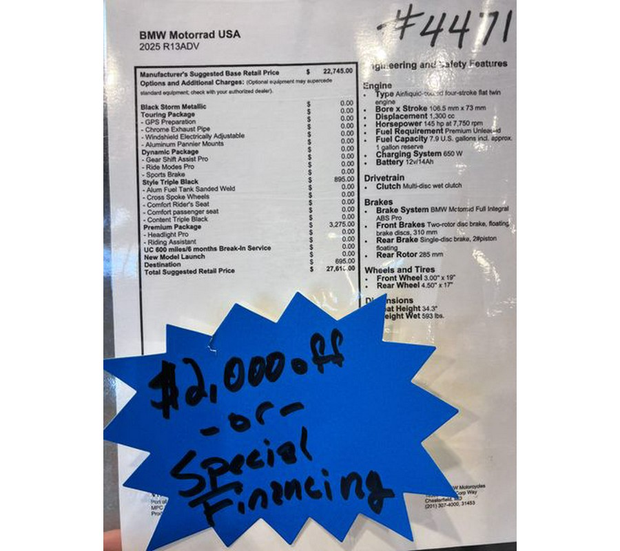 New 2025 BMW R 1300 GS Adventure Demo