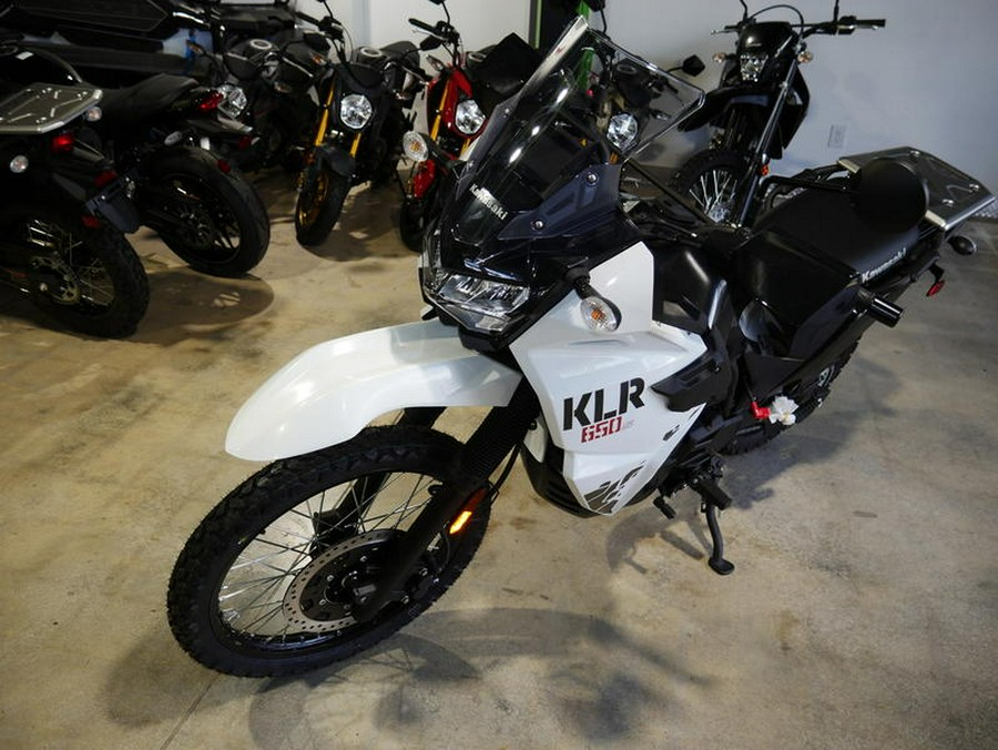 2025 Kawasaki KLR®650 Pearl Crystal White/Metallic Carbon Gray ABS