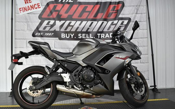 2022 Kawasaki Ninja 650 ABS Metallic Matte Graphenesteel Gray