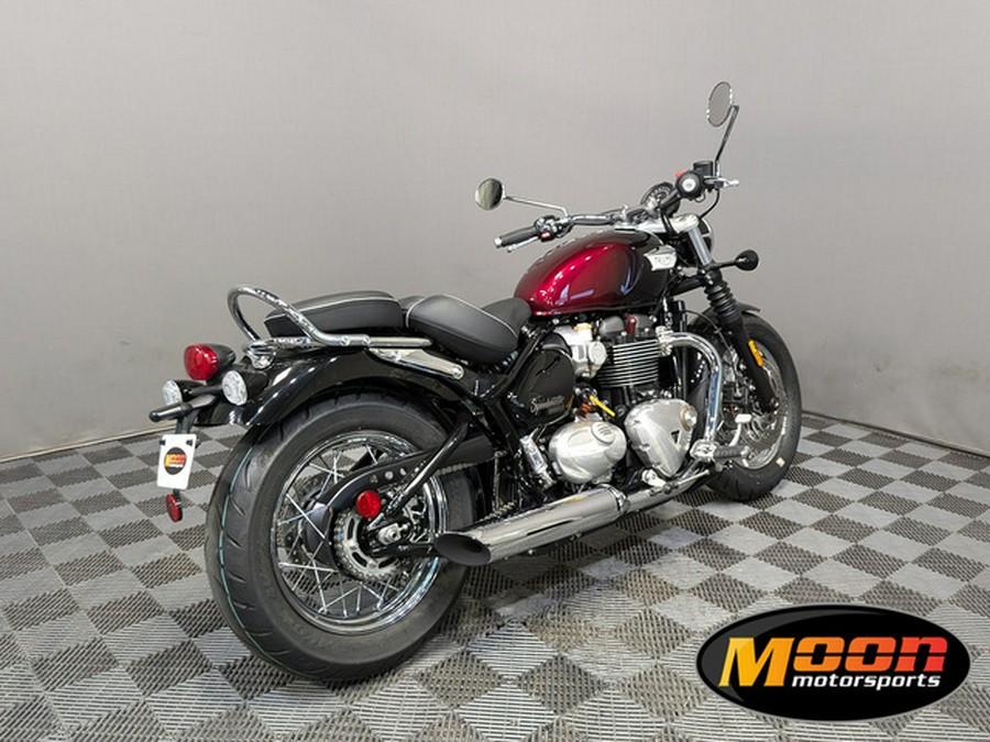 2024 Triumph Bonneville Speedmaster Stealth Edition Phantom RedSilver Red