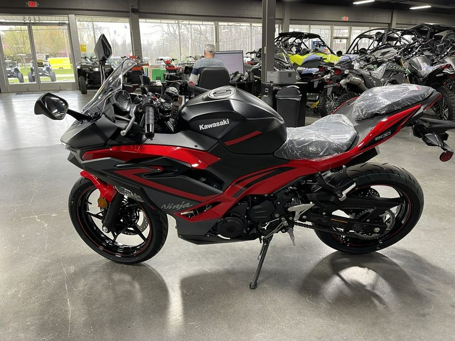 2024 Kawasaki Ninja® 500 ABS Passion Red/Metallic Flat Spark Black