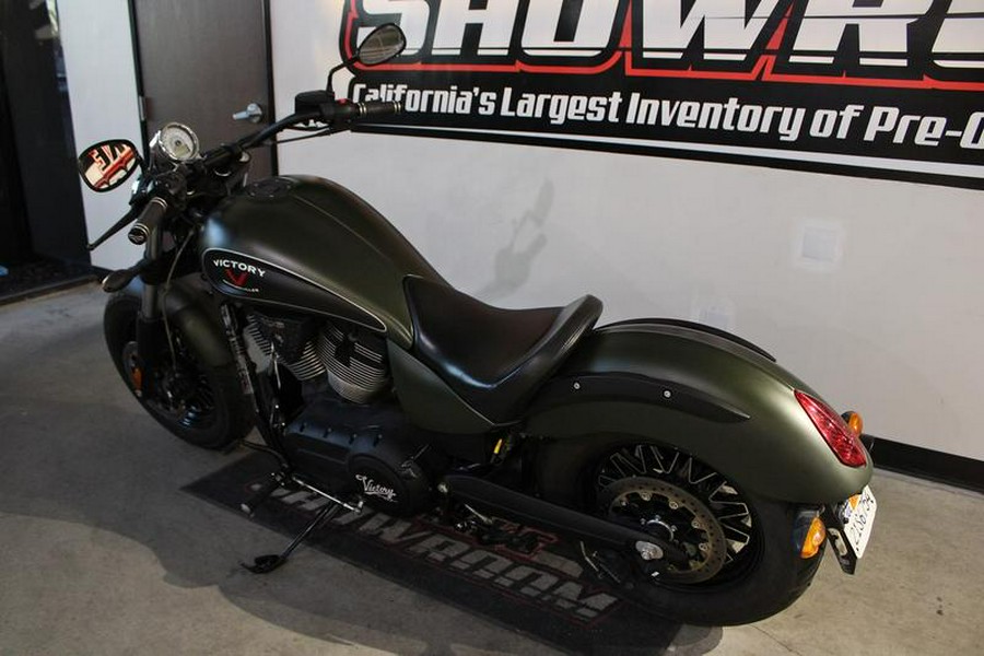 2015 Victory Motorcycles® Gunner™ Suede Green Metallic with Black