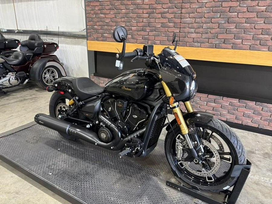 2026 Indian Motorcycle® 101 Scout® Black Crystal with Super Graphite