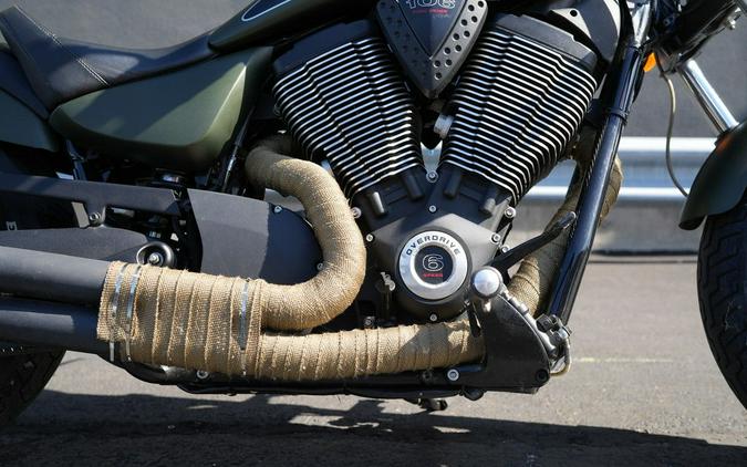 2016 Victory Motorcycles Gunner Suede Green Metallic with Black