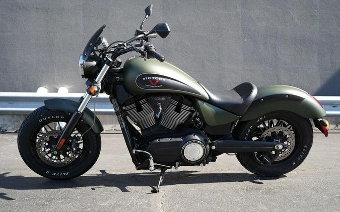 2016 Victory Motorcycles Gunner Suede Green Metallic with Black