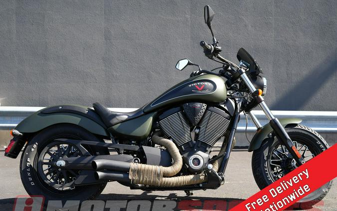 2016 Victory Motorcycles Gunner Suede Green Metallic with Black