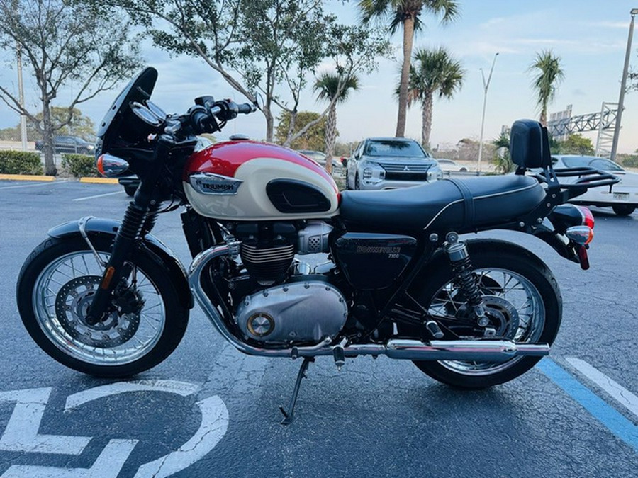 2018 Triumph Bonneville T100 New England White Intense Orange