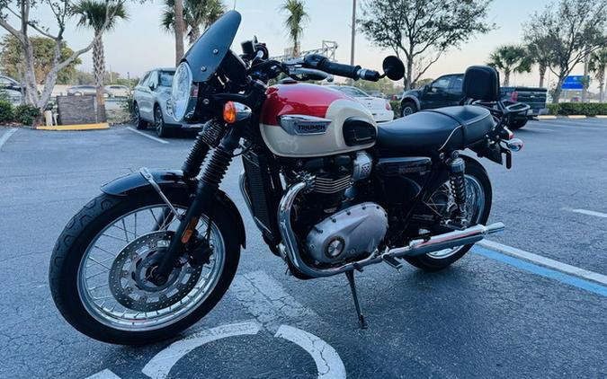 2018 Triumph Bonneville T100 New England White Intense Orange