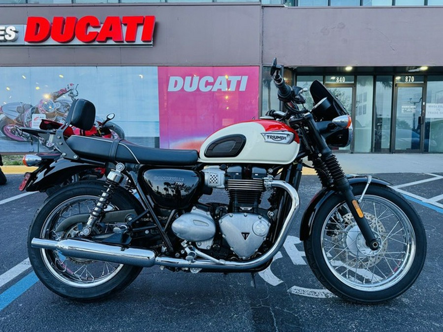 2018 Triumph Bonneville T100 New England White Intense Orange
