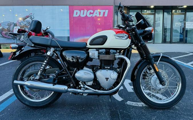 2018 Triumph Bonneville T100 New England White Intense Orange