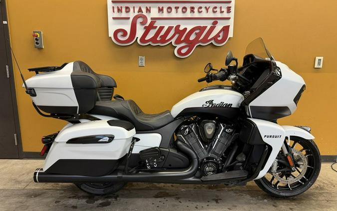 2024 Indian Pursuit Dark Horse w/PowerBand Audio Pkg Icon Ghost White Metallic Smoke