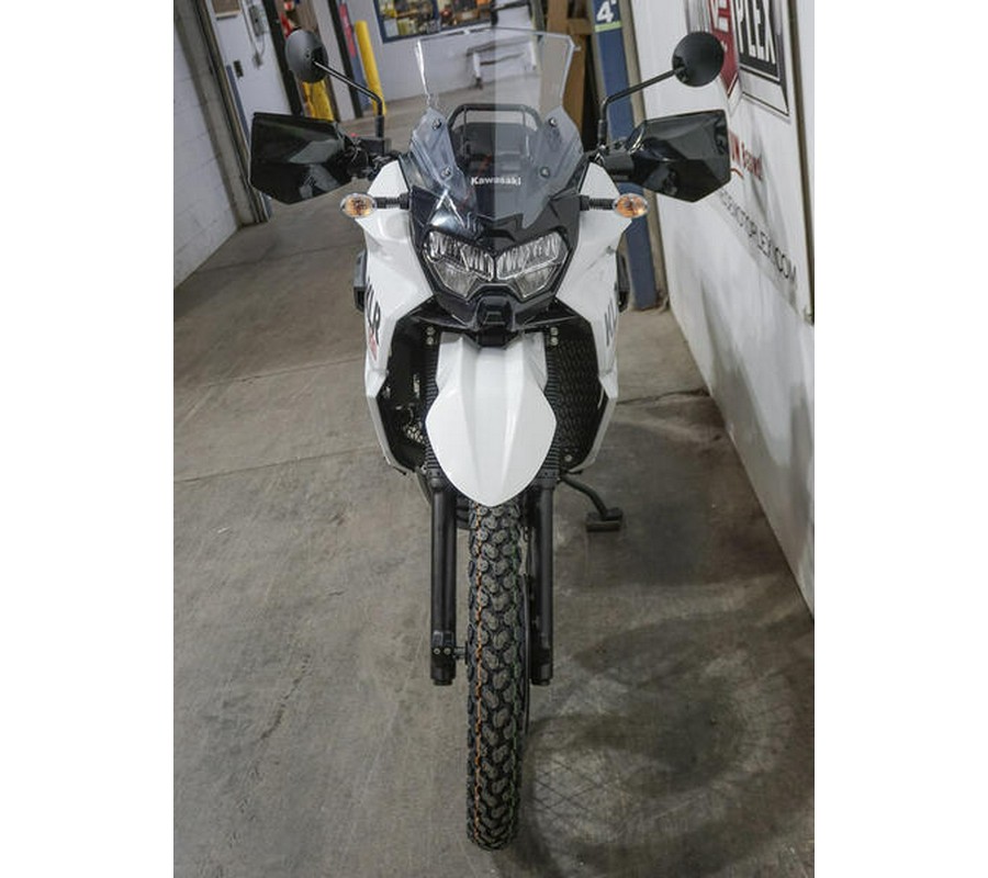 2025 Kawasaki KLR®650 Pearl Crystal White/Metallic Carbon Gray