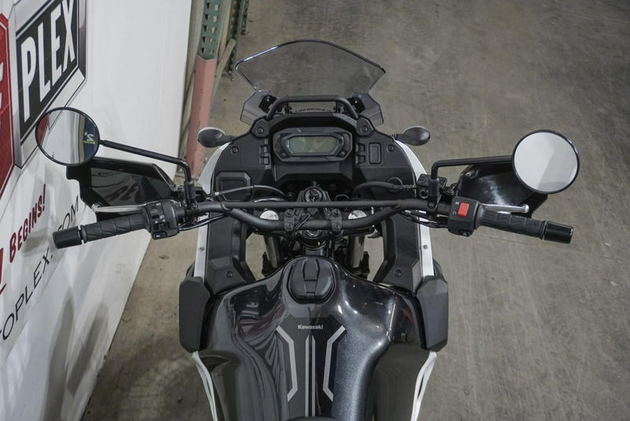 2025 Kawasaki KLR®650 Pearl Crystal White/Metallic Carbon Gray