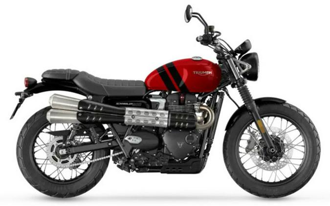 2023 Triumph Scrambler 900 Carnival Red Jet Black