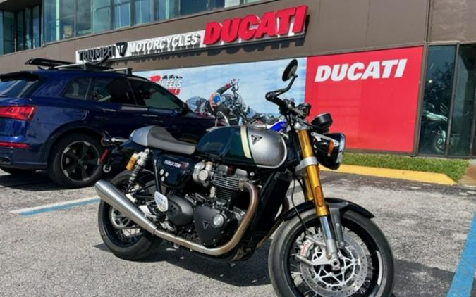 2023 Triumph Thruxton RS Competition Green / Silver Ice