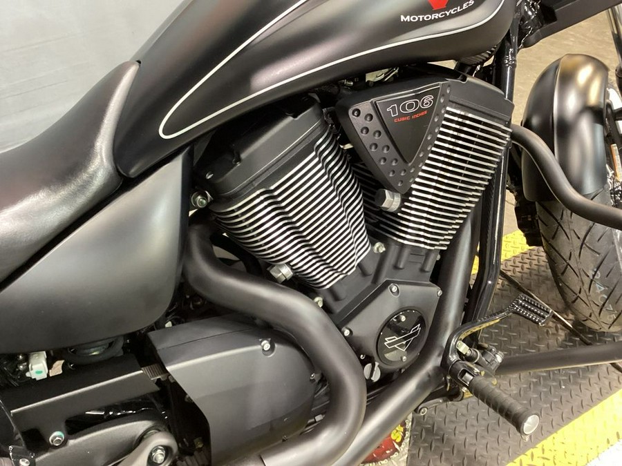 2015 Victory Motorcycles® High-Ball™ Suede Black with Silver Pinstripes