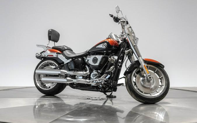 2025 HARLEY-DAVIDSON FLFB FAT BOY in Whiskey Fire/ Vivid Black