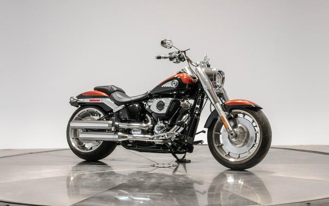 2025 HARLEY-DAVIDSON FLFB FAT BOY in Whiskey Fire/ Vivid Black