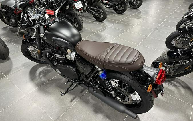 2023 Triumph Bonneville T120 Black Sapphire Black / Matte Sapphire Black