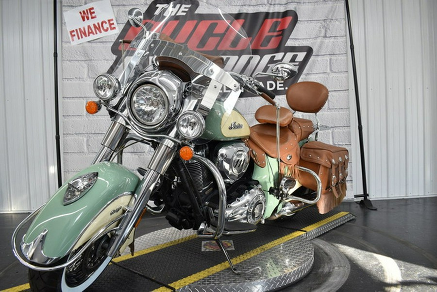 2017 Indian Chief Vintage Willow Green Over Ivory Cream