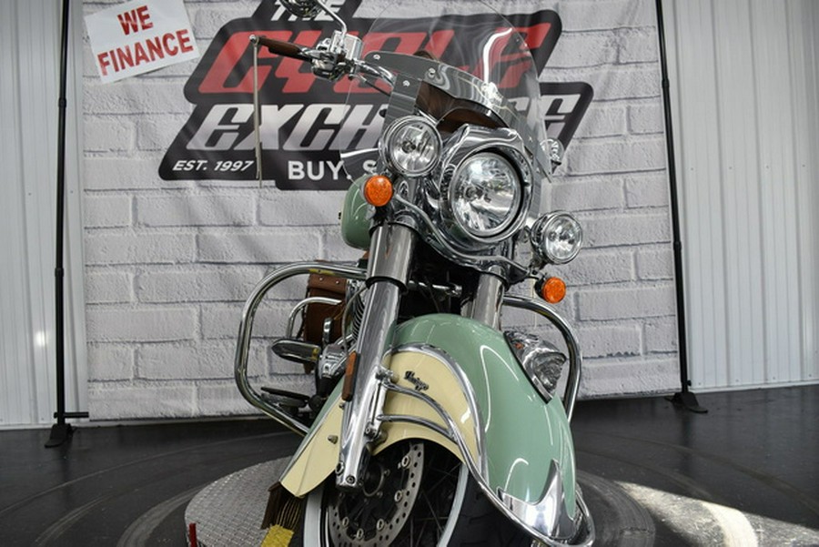 2017 Indian Chief Vintage Willow Green Over Ivory Cream