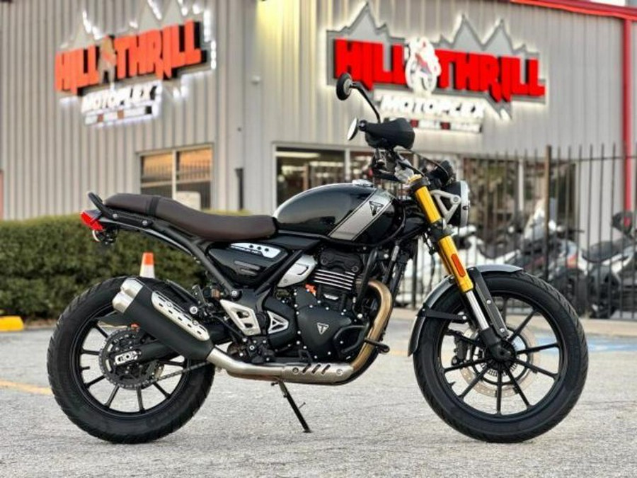 2024 Triumph Scrambler 400 X Phantom Black / Silver Ice