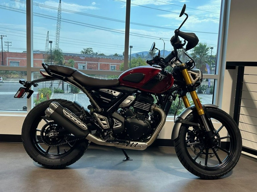 2024 Triumph Scrambler 400 X Carnival Red / Phantom Black