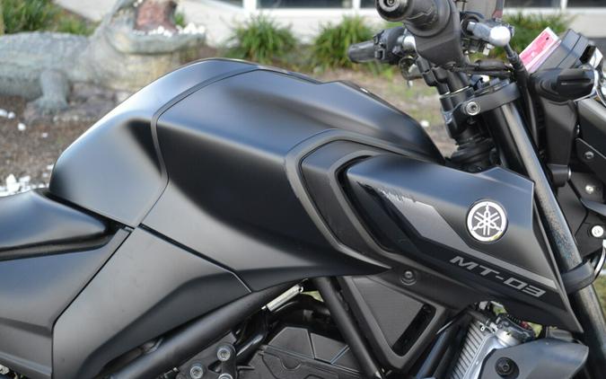 2024 Yamaha MT-03 Matte Stealth Black