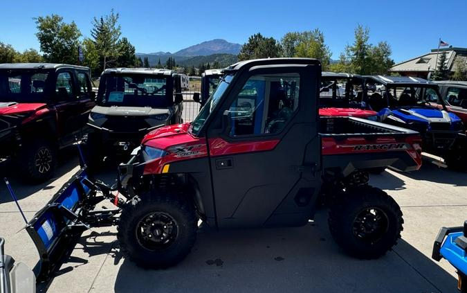 2025 Polaris Industries RANGER XP 1000 NORTHSTAR PREMIUM SUNSET RED with PLOW