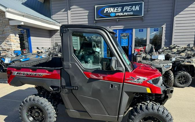 2025 Polaris Industries RANGER XP 1000 NORTHSTAR PREMIUM SUNSET RED with PLOW