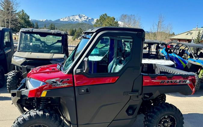 2025 Polaris Industries RANGER XP 1000 NORTHSTAR PREMIUM SUNSET RED with PLOW