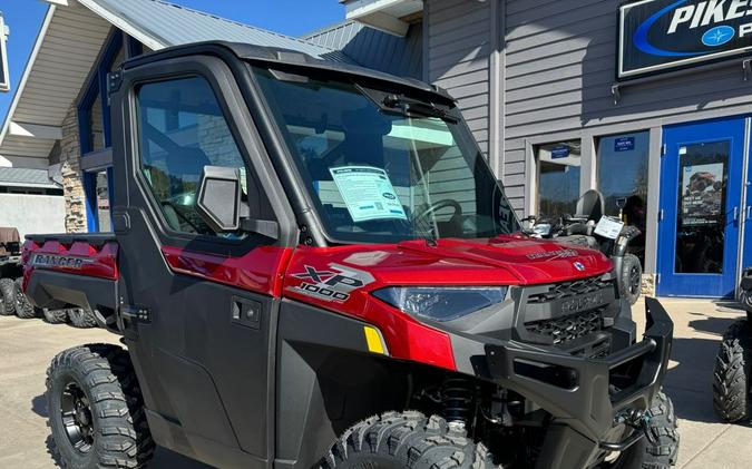 2025 Polaris Industries RANGER XP 1000 NORTHSTAR PREMIUM SUNSET RED with PLOW