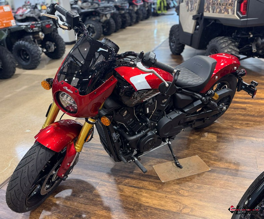 2025 Indian Motorcycle® 101 Scout® Sunset Red Metallic with Graphics