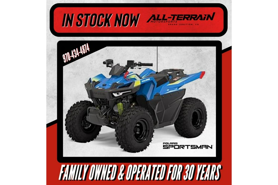 2024 Polaris Industries Outlaw 70 EFI - Velocity Blue / Lifted Lime