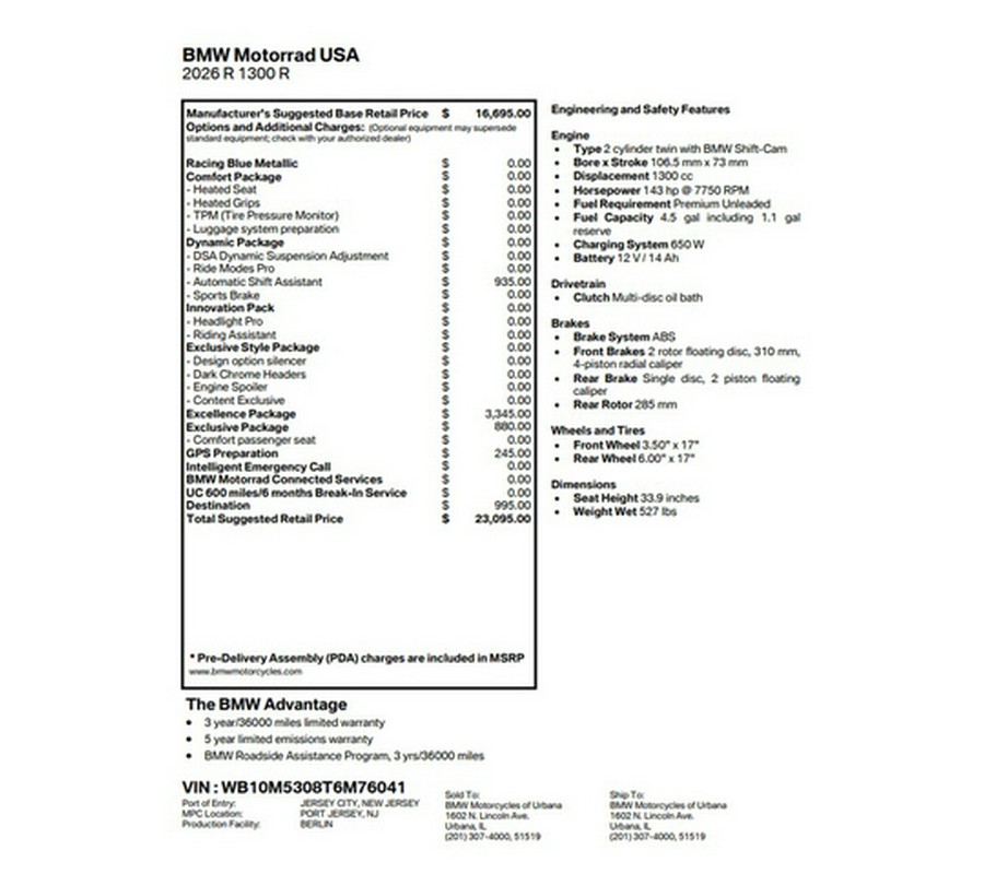 2026 BMW R 1300 R