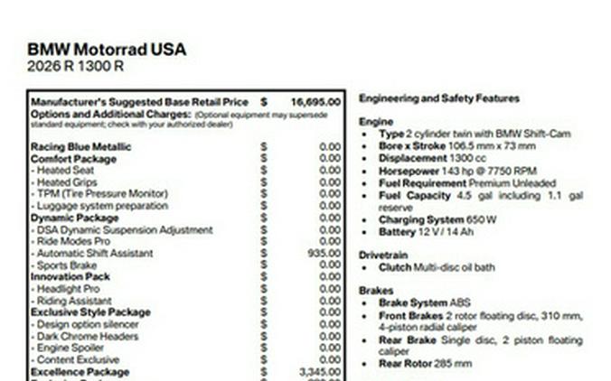 2026 BMW R 1300 R