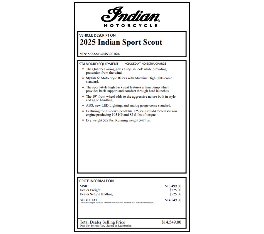 2025 Indian Motorcycle Sport Scout®