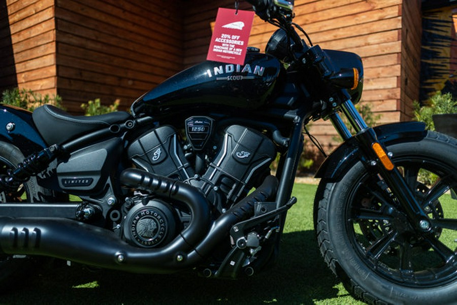2025 Indian SCOUT BOBBER LTD, BLACK METALLIC 49ST Limited